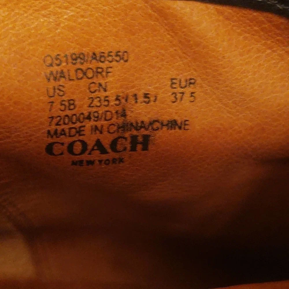 Coach Waldorf Black Heeled Ankle Boots Sz 7.5